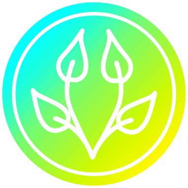 soğuk degrade spektrumda doğal yaprak dairesel