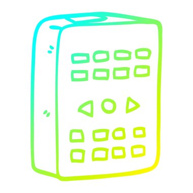 soğuk degrade çizgi çizim karikatür eski uzaktan kumanda