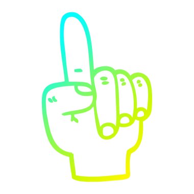 soğuk degrade çizgi çizim karikatür işaret eli