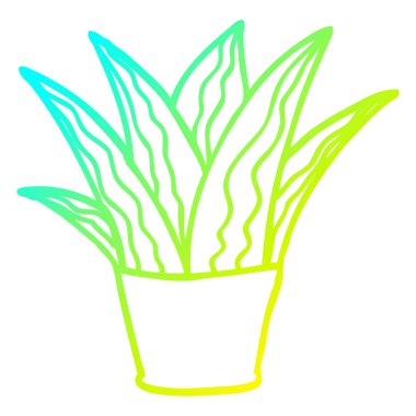 soğuk degrade çizgi çizim karikatür ev bitki