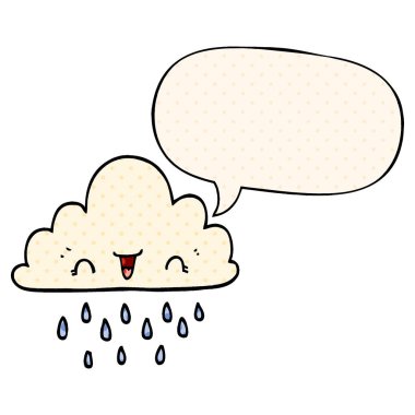 çizgi roman tarzında karikatür fırtına bulut ve konuşma balonu