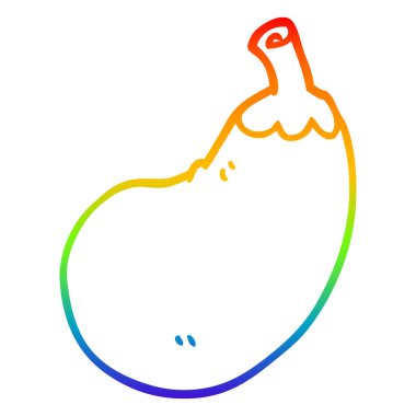 degrade gökkuşağı çizgi karikatür patlıcan