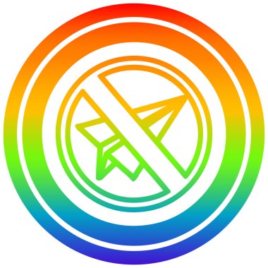 gökkuşağı spektrumunda kağıt düzlem yasağı dairesel