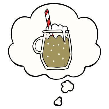 karikatür kök bira ve düşünce balonu