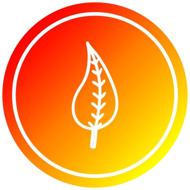 sıcak degrade spektrumda doğal yaprak dairesel