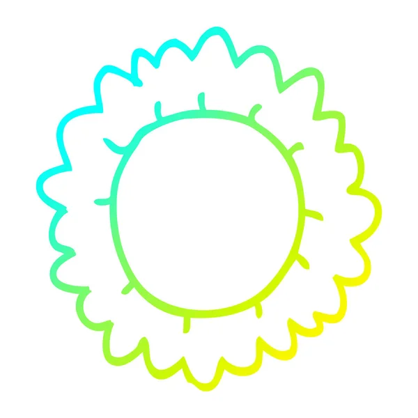Čára studené přechodové čáry kresba kreslená květina — Stockový vektor