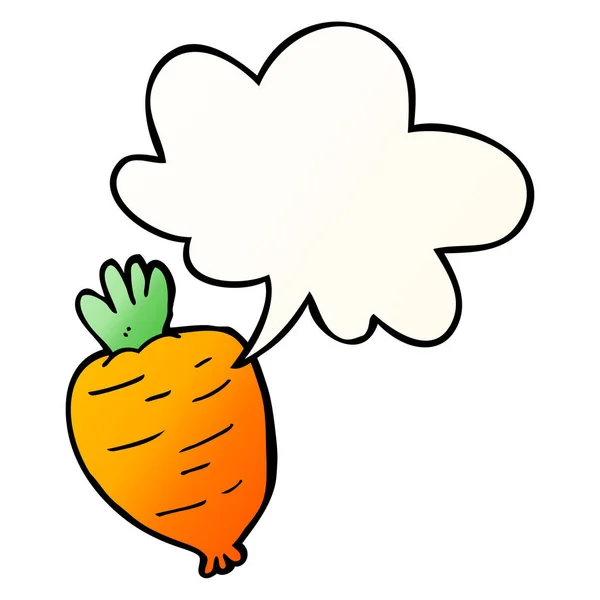 Radice del fumetto vegetale e la bolla vocale in styl gradiente liscio — Vettoriale Stock