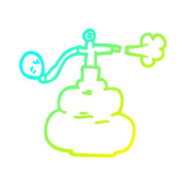 soğuk degrade çizgi çizim karikatür parfüm şişesi