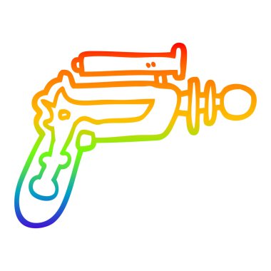 gökkuşağı gradyan çizgi çizim karikatür ışın tabancası