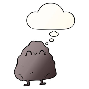 çizgi film rock ve pürüzsüz degrade tarzında düşünce balonu