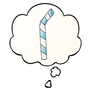 çizgi film saman ve pürüzsüz degrade tarzında düşünce balonu