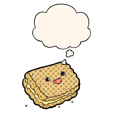 çizgi film bisküvi ve çizgi roman tarzında düşünce balonu