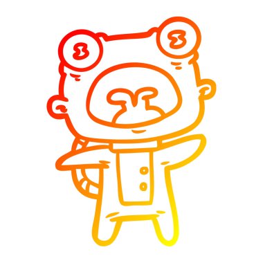 sıcak degrade çizgi çizim karikatür garip yabancı iletişim