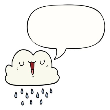 karikatür fırtına bulut ve konuşma balonu