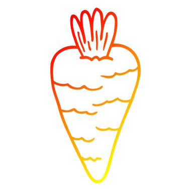 sıcak degrade çizgi çizim karikatür havuç