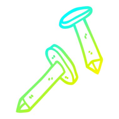 soğuk degrade çizgi çizim karikatür çivi