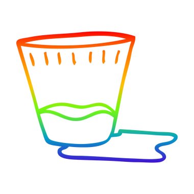 gökkuşağı gradyan çizgi çizim karikatür espresso atış