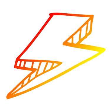 sıcak degrade çizgi çizim karikatür yıldırım