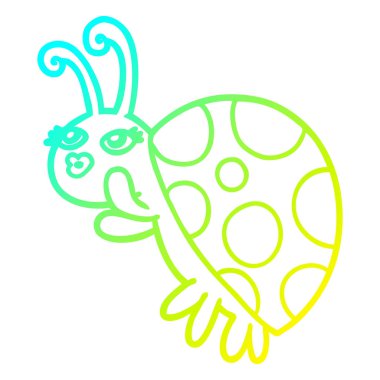 soğuk degrade çizgi çizim karikatür uğur böceği