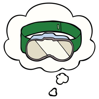 karikatür gözlük ve düşünce balonu