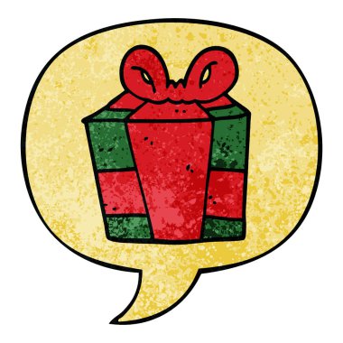 retro doku tarzında karikatür mevcut ve konuşma balonu