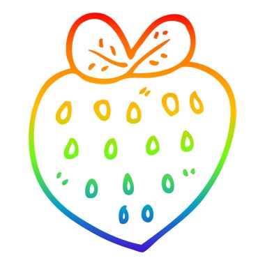 gökkuşağı degrade çizgi çizim karikatür çilek fr