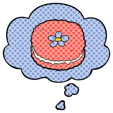 çizgi film bisküvi ve çizgi roman tarzında düşünce balonu