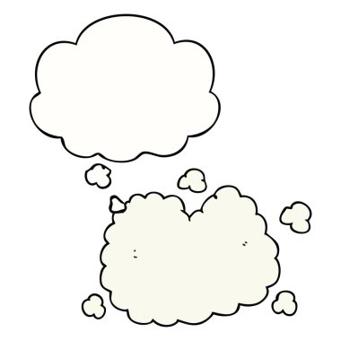karikatür duman bulut ve düşünce balonu
