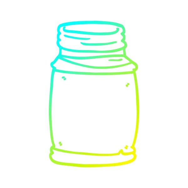 Linea gradiente freddo disegno cartone animato vaso di vetro — Vettoriale Stock