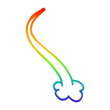 gökkuşağı gradyan çizgi çizim karikatür ifade balonu