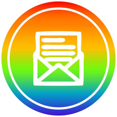 gökkuşağı spektrumunda zarf harf dairesel