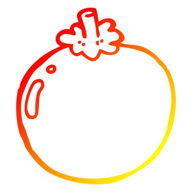 sıcak degrade çizgi çizim karikatür domates