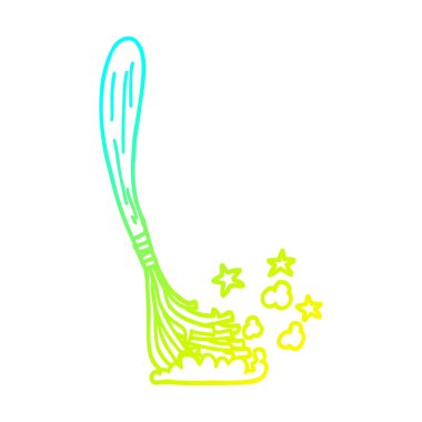 soğuk degrade çizgi çizim karikatür sihirli süpürge çubukları