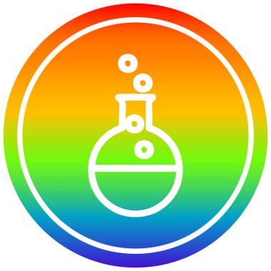 gökkuşağı spektrumunda bilim deneyi dairesel