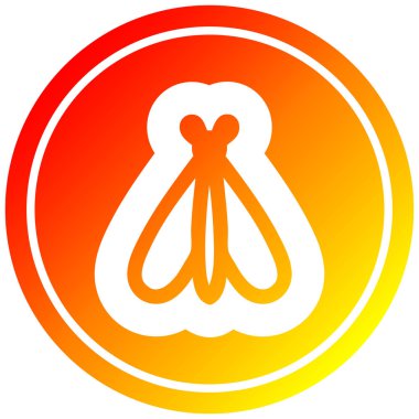 sıcak degrade spektrumda uçan böcek dairesel