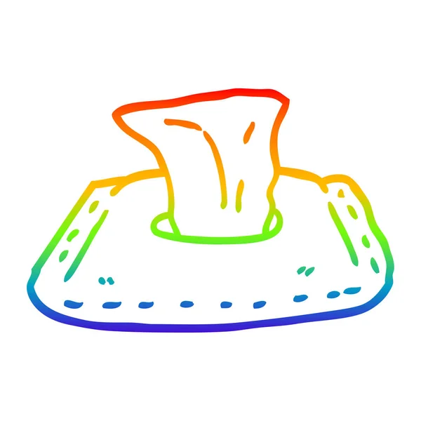 Linha gradiente arco-íris desenho desenhos animados toalhetes — Vetor de Stock