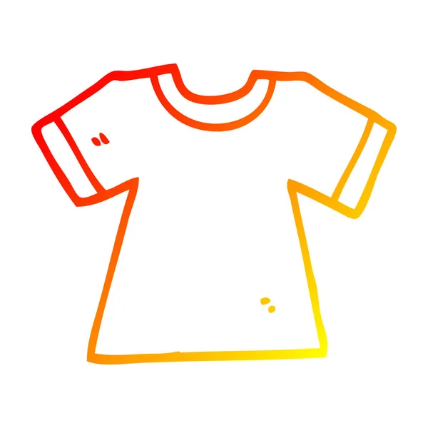 Linha gradiente quente desenho camiseta dos desenhos animados —  Vetores de Stock