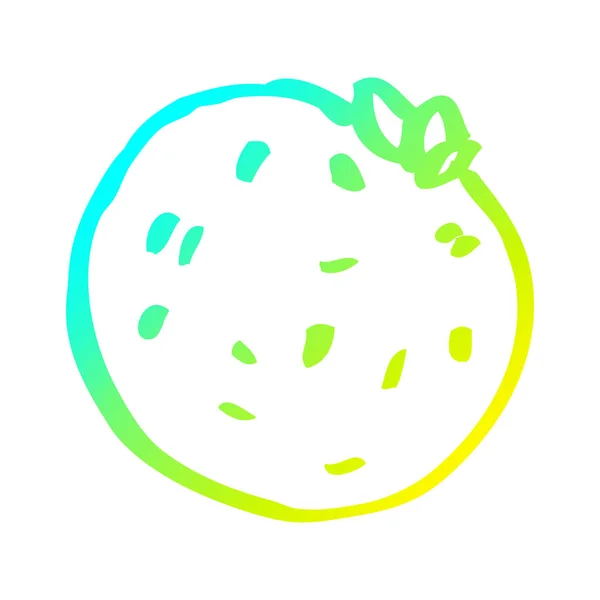 Studená Přechodová čára kresba kreslený grapefruitu — Stockový vektor