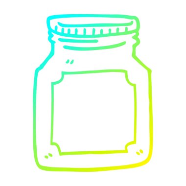 soğuk degrade çizgi çizim karikatür boş kavanoz