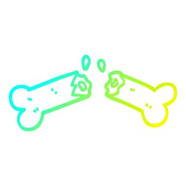 soğuk degrade çizgi çizim karikatür kırık kemik