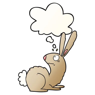 çizgi film tavşan tavşan ürktü ve pürüzsüz gradi kabarcık düşündüm