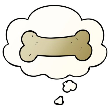 karikatür illüstrasyon çizim ve pürüzsüz gradie düşünce balonu