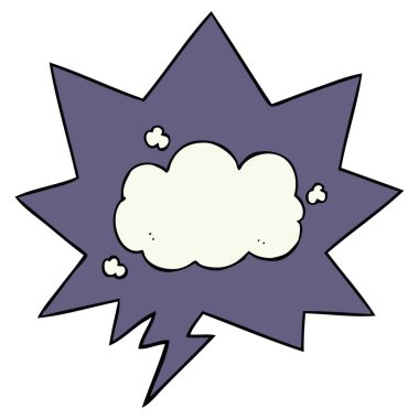 karikatür bulut ve konuşma balonu