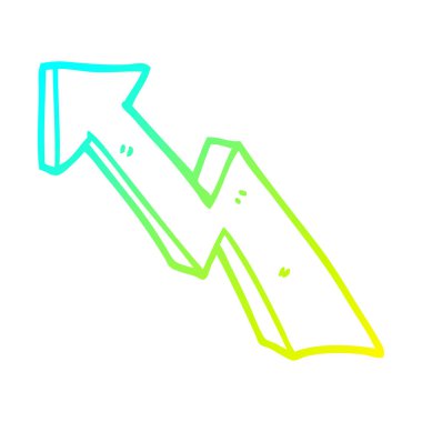 soğuk degrade çizgi çizim karikatür yükselen ok