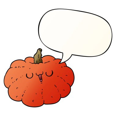 mutlu karikatür kabak ve konuşma balcı pürüzsüz degrade tarzında