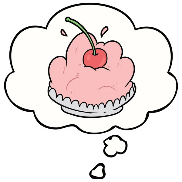 Karikatür tatlı ve düşünce balonu — Stok Vektör