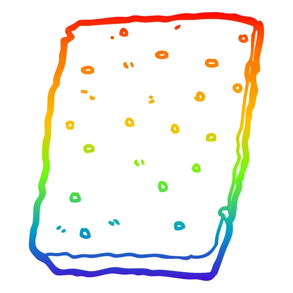 Regenboog gradiënt lijntekening cartoon Flapjack — Stockvector