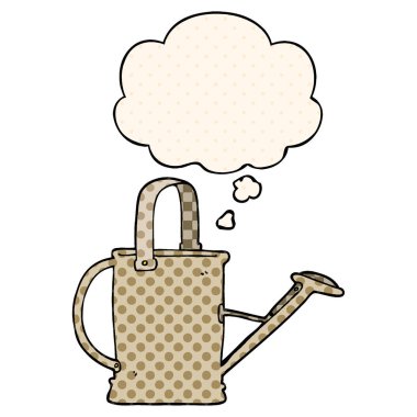 çizgi film sulama olabilir ve çizgi roman tarzında kabarcık düşünce