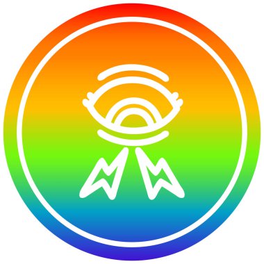 gökkuşağı spektrumunda mistik göz dairesel