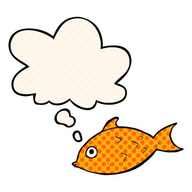 çizgi film balık ve çizgi roman tarzında düşünce balonu